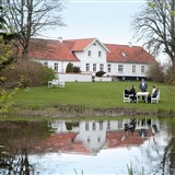 Nyd den smukke sø for enden af haven